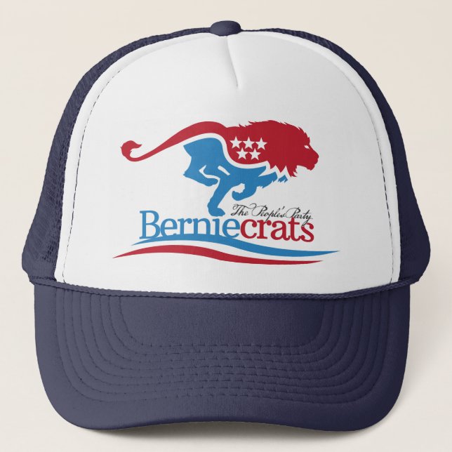 Berniecrats - Logo-Fernlastfahrer-Hut Truckerkappe (Vorderseite)