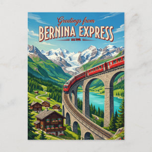 Bernina Express Schweiz Postkarte