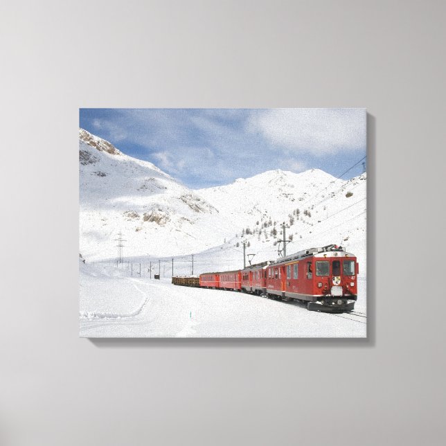 Bernina Railway Leinwanddruck (Vorderseite)