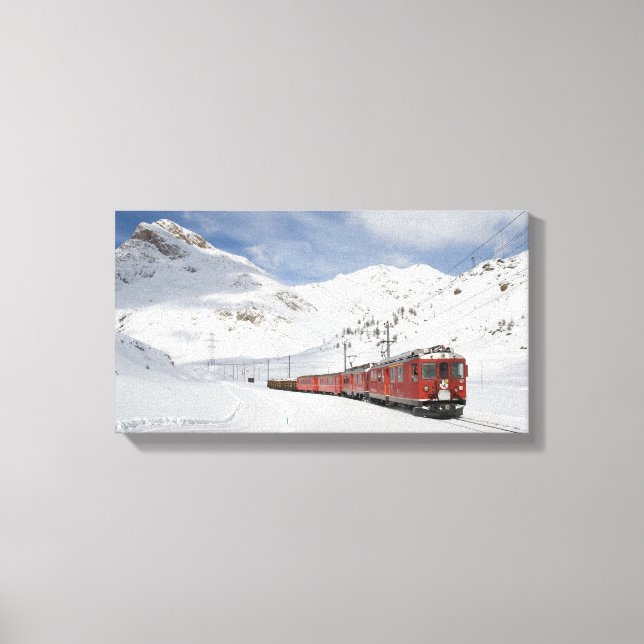 Bernina Railway Leinwanddruck (Vorderseite)