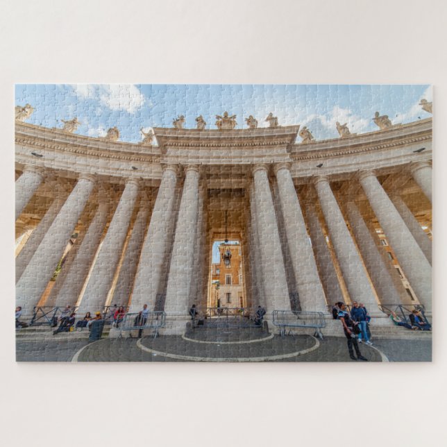 Bernini Kolonnade, St. Peter Platz, Rom, Italien Puzzle (Horizontal)