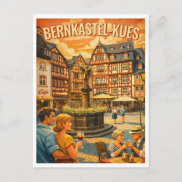 Bernkastel-Kues Germany Vintage Travel Postkarte