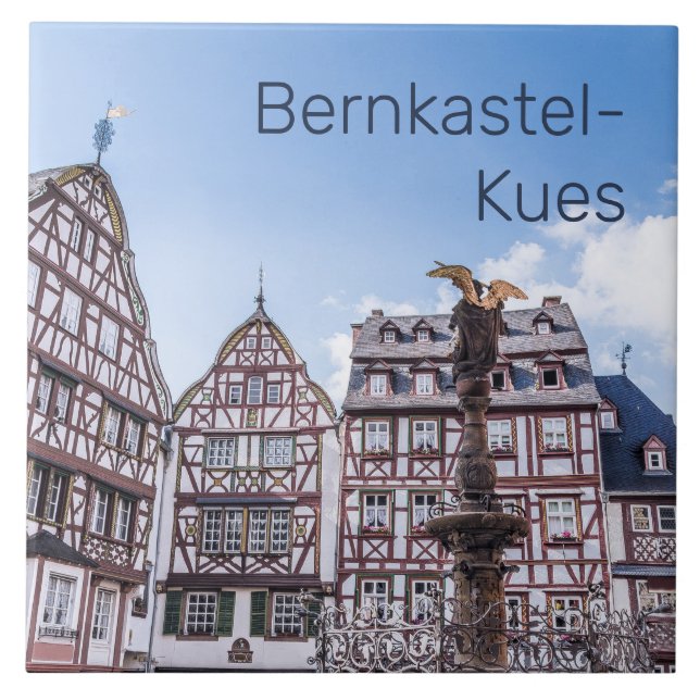 Bernkastel-Kues Historische Fassaden Deutschland S Fliese (Vorderseite)