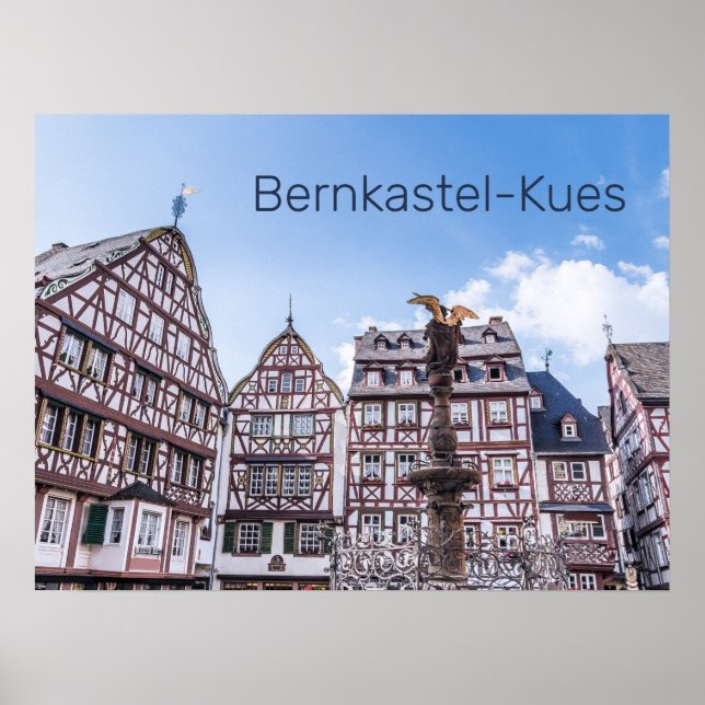 Bernkastel-Kues Historische Fassaden Deutschland S Poster (Vorne)