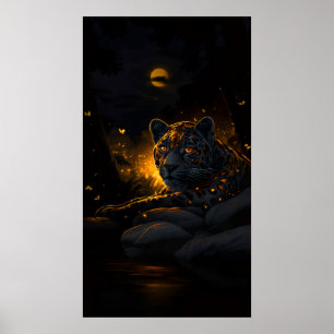 Bernstein-Augen der Nacht Poster