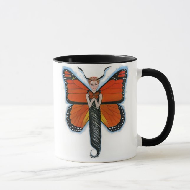 Bernstein die Monarch-Schmetterlings-Tasse Tasse (Rechts)