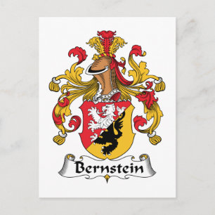 Bernstein Familienwappen Postkarte