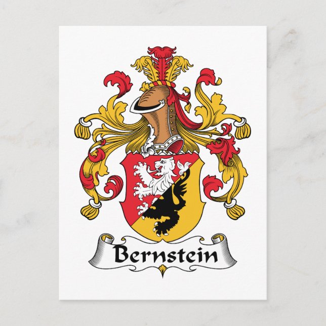 Bernstein Familienwappen Postkarte (Vorderseite)