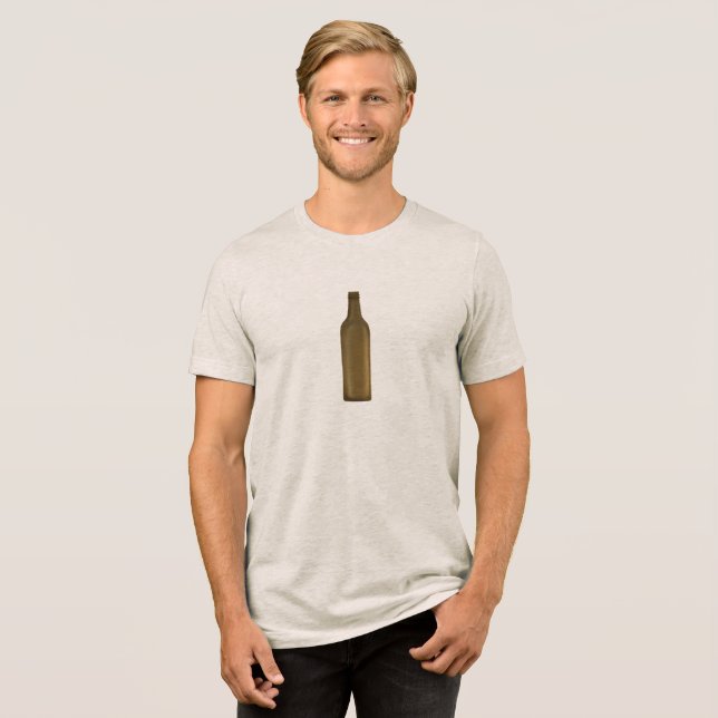 Bernstein Glasflasche Illustration Tri-Blend Shirt (Vorderseite voll)