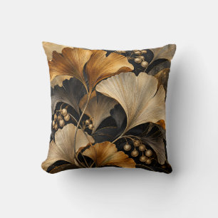 Bernstein-Gold-Ginkgoblatt-Ventilatoren Kissen