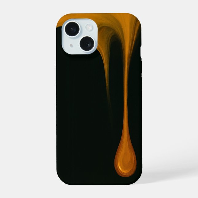 Bernstein-Tropfen-Etui für Apple iPhone 15 Hülle (Rückseite)