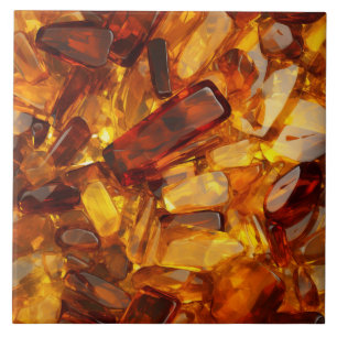 Bernstein- und Cognac-facettierte Kristall-Illustr Fliese