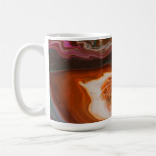 Bernstein- und Magentafarbenes Geode-Fluid-Mug Kaffeetasse