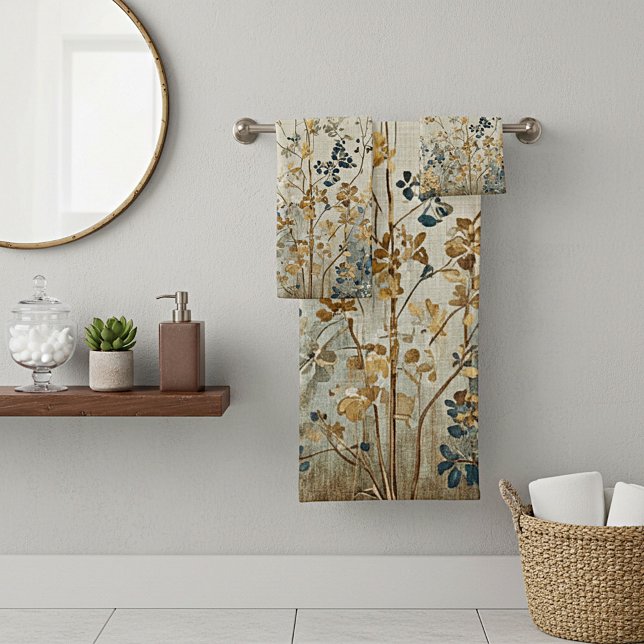 Bernstein-Wiesen-Blumen Badhandtuch Set (Von Creator hochgeladen)
