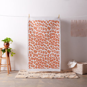 Bernsteinfarben und weißes Leopard Stoff