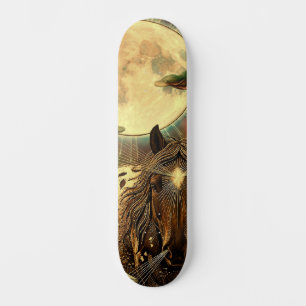 Bernsteinfarbenes Pferdeaura Skateboard