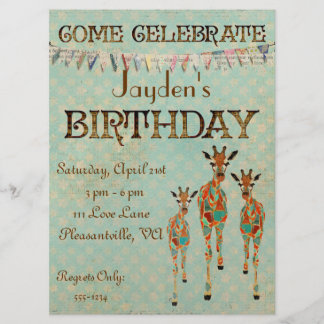 Bernsteinfarbige u. azurblaue einladung