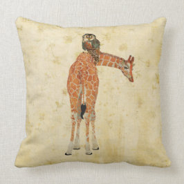 Bernsteinfarbiges verziertes Giraffen-u. Kissen