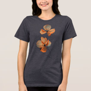 Bernsteinflüster-Blütenblätter blühen in der dunkl Tri-Blend Shirt