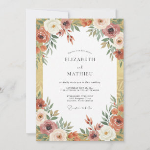Bernsteinreiche Hochzeitsernte Einladung