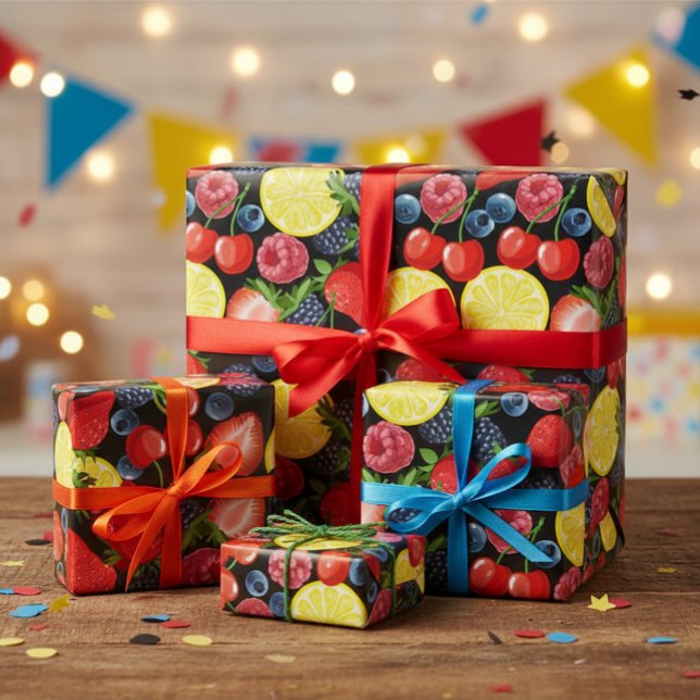 Berries & Citrus Delight Geschenkpapier (Von Creator hochgeladen)