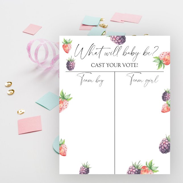 Berries Gender offenbaren Boy oder Girl Chart Poster (Von Creator hochgeladen)