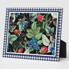 Berries Medley on Country Gingham Fotoplatte