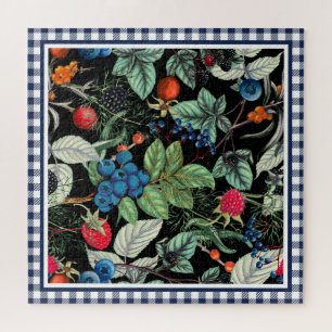 Berries Medley on Country Gingham Puzzle