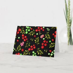 Berries Pattern Dankeskarte