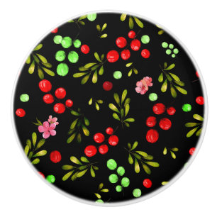 Berries Pattern Keramikknauf
