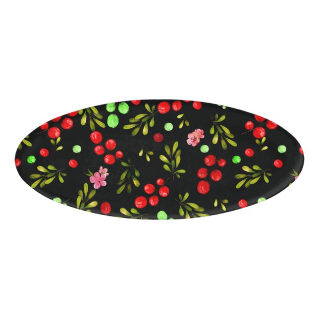 Berries Pattern Namenschild (Vorderseite)