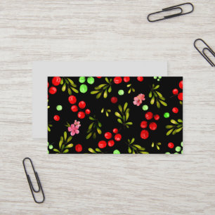 Berries Pattern Visitenkarte