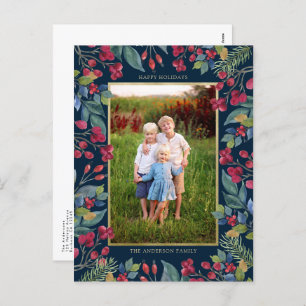 Berries Pines Gold Fossil Foto Weihnachten