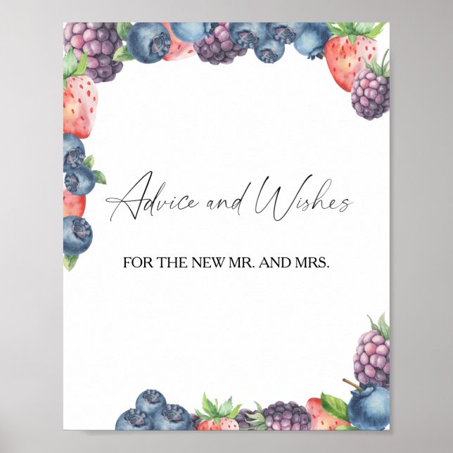 Berries - Ratschläge und Wünsche für Newlyweds Pos Poster (Vorne)