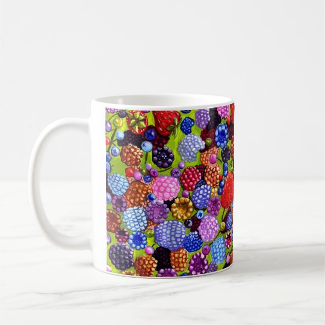 Berries Strawberries Blueberries Himbeeren Kaffeetasse (Links)