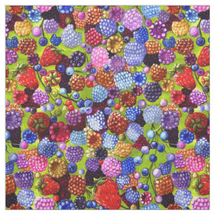 Berries Strawberries Blueberries Himbeeren Stoff