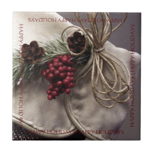 Berries und Pinecones Fliese