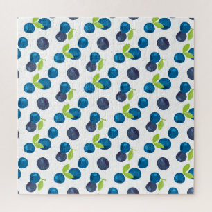 Berries Vintag Blueberry Bilberry Illustration Puzzle