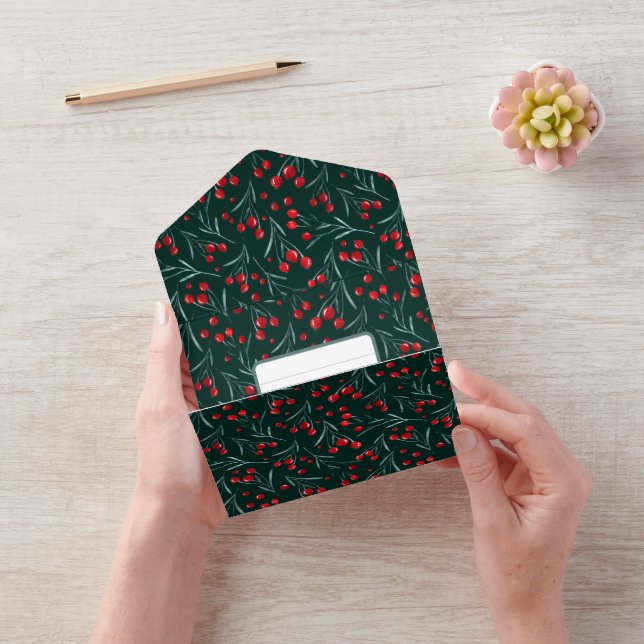 Berries Weihnachten - Traditionelle Weihnachtsfarb All In One Einladung (Video)