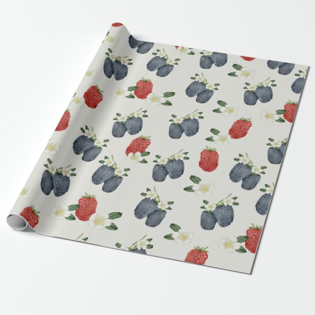 Berries Wrapping Paper Geschenkpapier (Ungerollt)