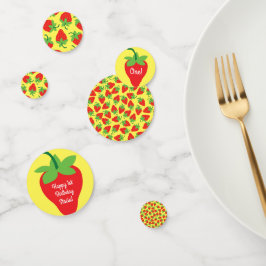 Berry 1. Geburtstag Niedlich Strawberry Farbige Mo Konfetti