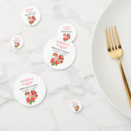 Berry 1. Geburtstag Party Erdbeerobst Sommer Konfetti