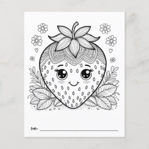 Berry Baby Shower Kids Activity Colour Sheet Flyer