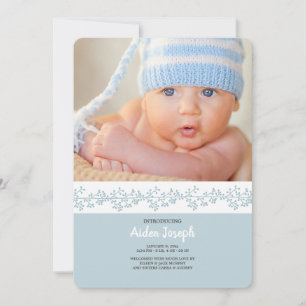 Berry Band Foto Geburtsanzeige Ankündigung