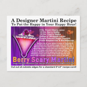 Berry Beängstigend Halloween Martini Rezept Postka Postkarte