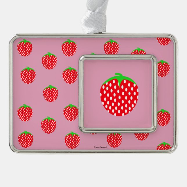 Berry Beautiful Summer Rahmen-Ornament Silber (Vorderseite)