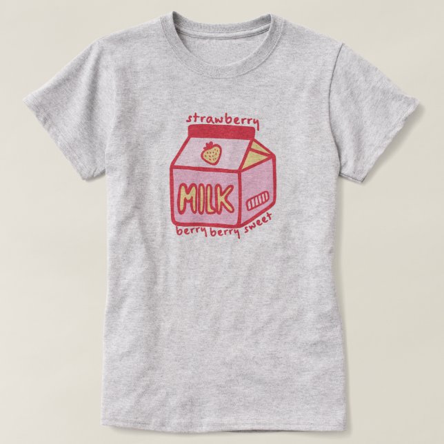 Berry Berry Sweet Strawberry Milk T-Shirt (Design vorne)