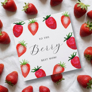 Berry Best Mom! Aquarell Erdbeeren Muttertag