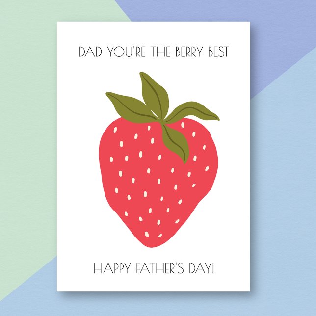Berry Best Vater Funny Strawberry Vatertag Card Karte (Von Creator hochgeladen)