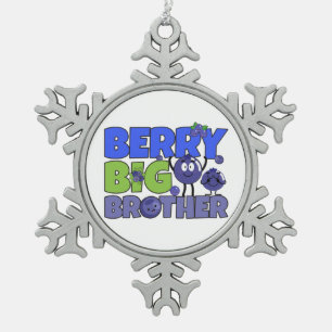 Berry Big Brother - Sibling Blueberry Pub Schneeflocken Zinn-Ornament